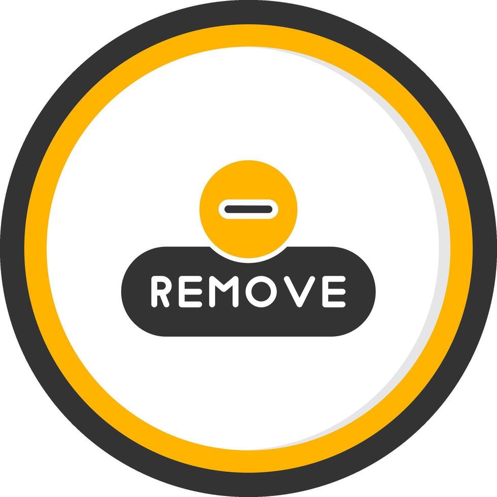 Remove Selected Button Glyph Two Color Circle vector