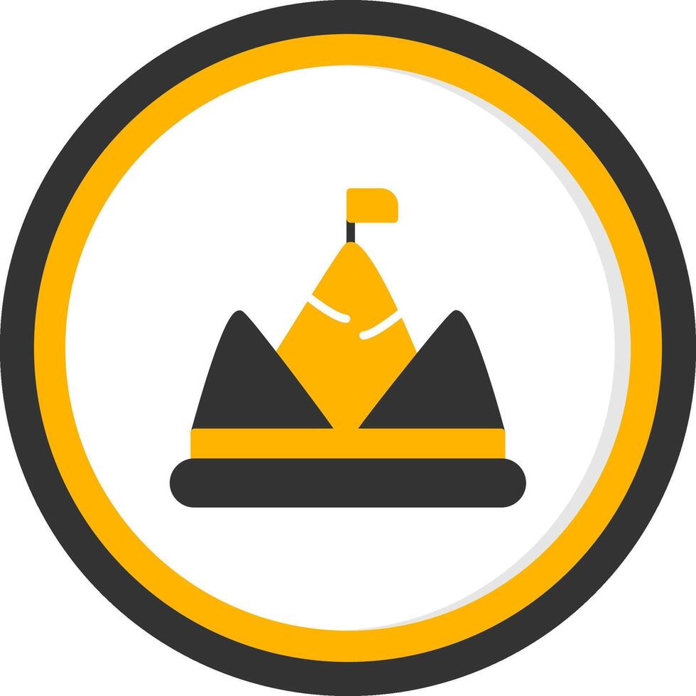 Project Based Payment Milestone Glyph Two Color Circle vector