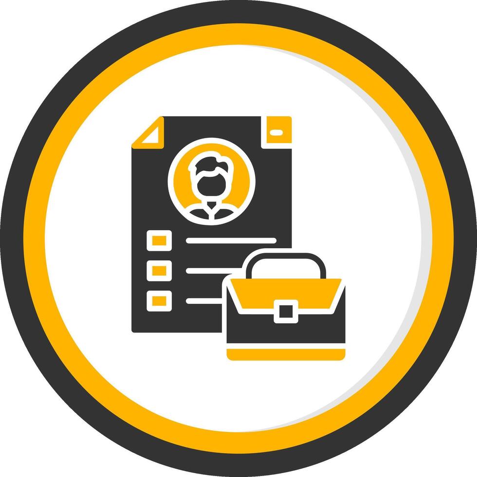 Digital Career Portfolio Preview Glyph Two Color Circle vector