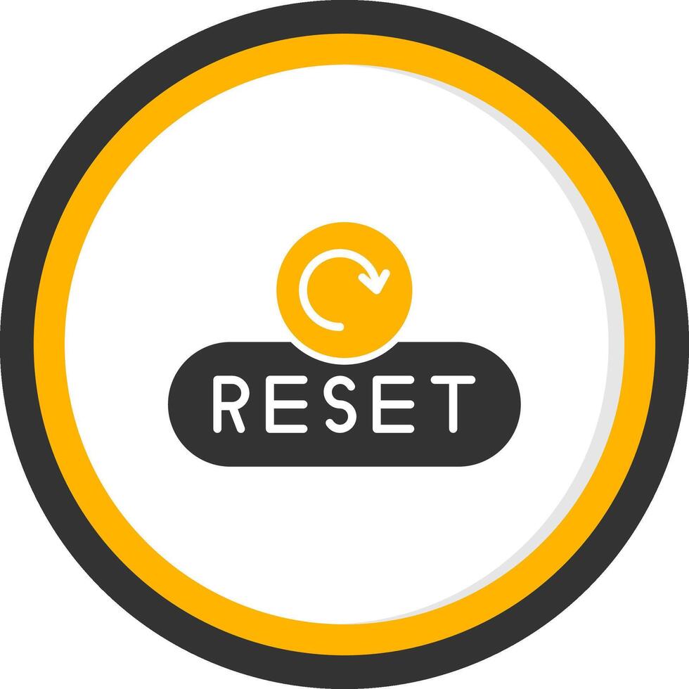 Reset Form Button Glyph Two Color Circle vector