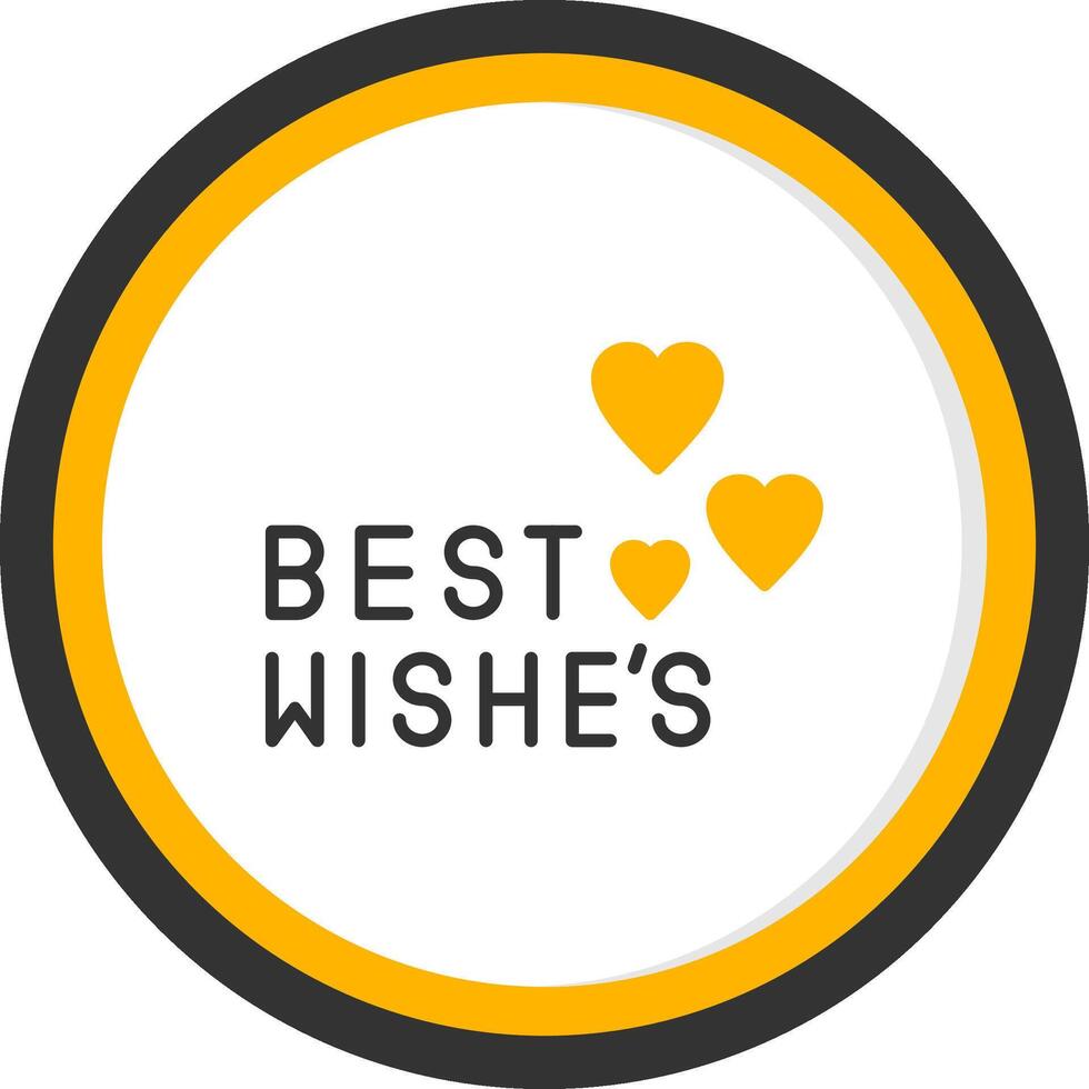 Sending Best Wishes Your Way Glyph Two Color Circle vector