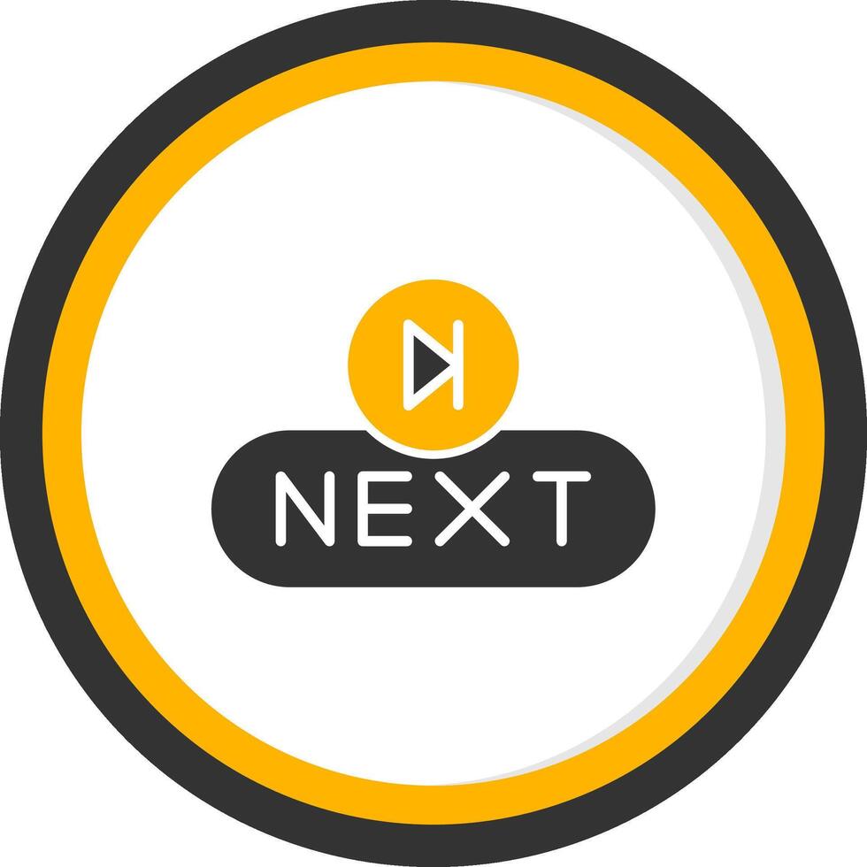 Next Step Button Glyph Two Color Circle vector