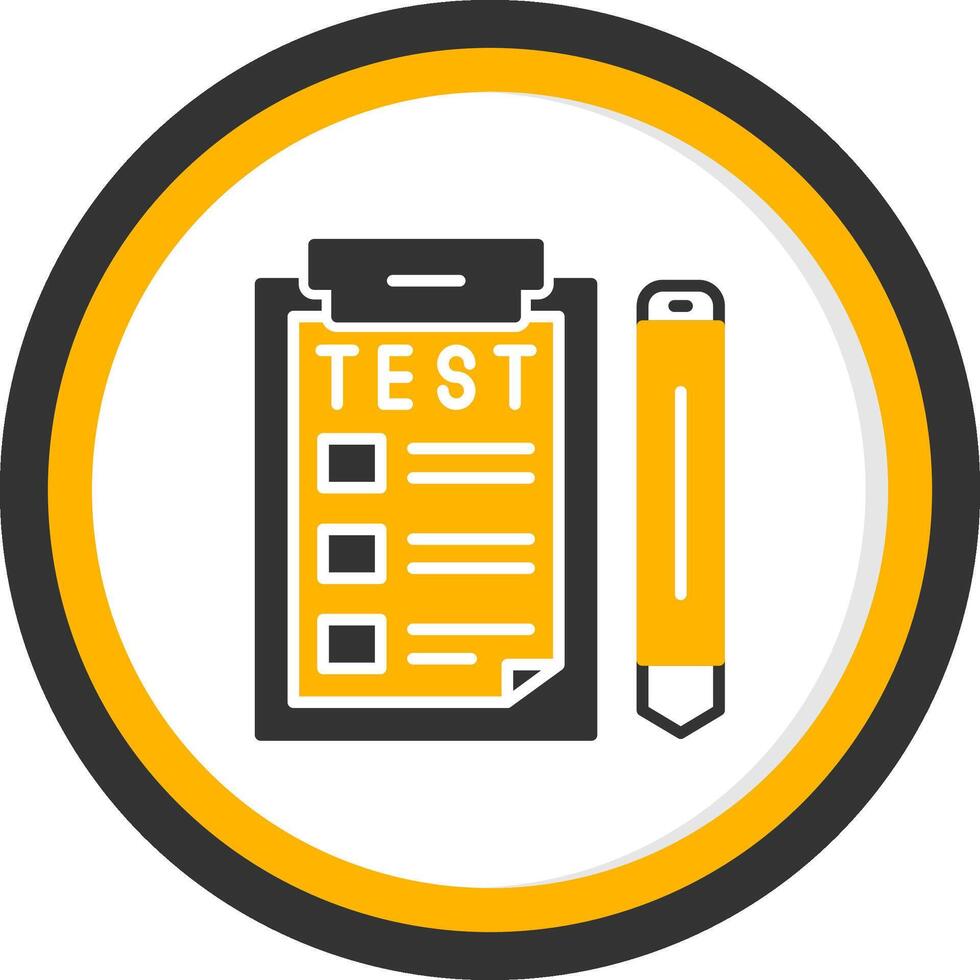 Pre Employment Test Icon Glyph Two Color Circle vector