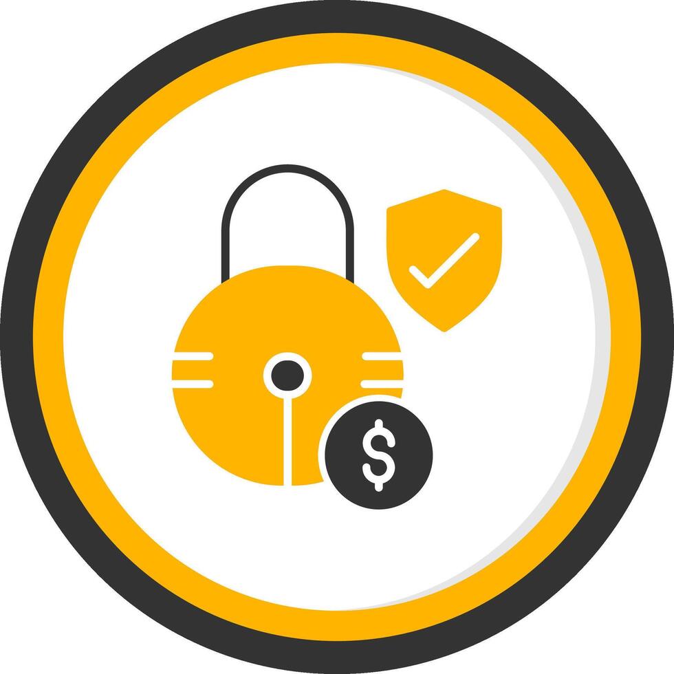 Predefined Fixed Price Project Glyph Two Color Circle vector