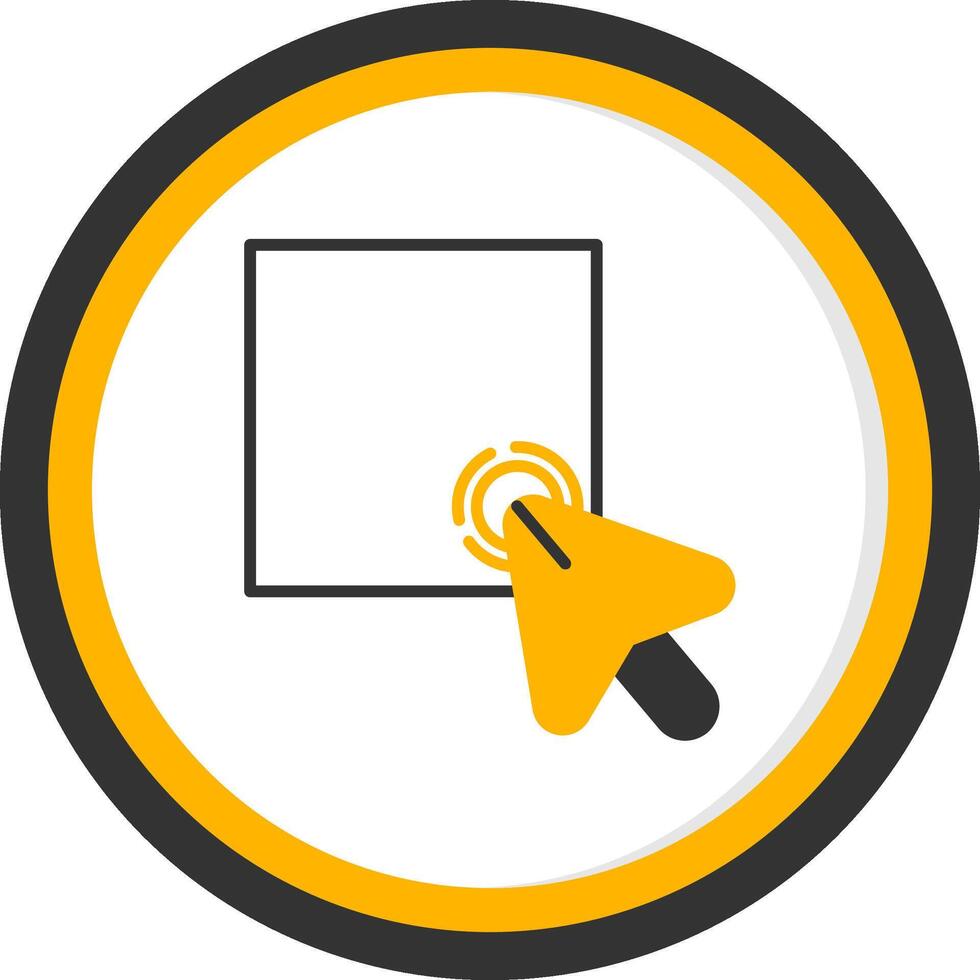 Long Screen Hold Glyph Two Color Circle vector