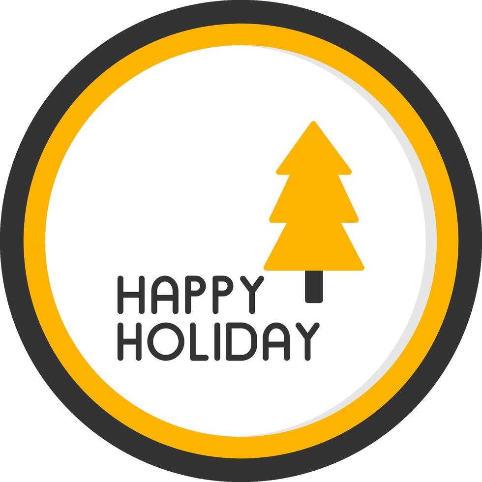 Happy Holiday Greetings Glyph Two Color Circle vector