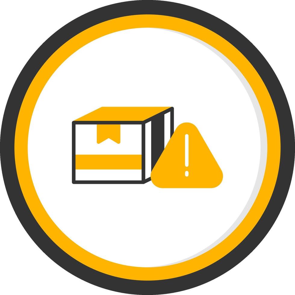 Product Manufacturing Error Detection Glyph Two Color Circle vector