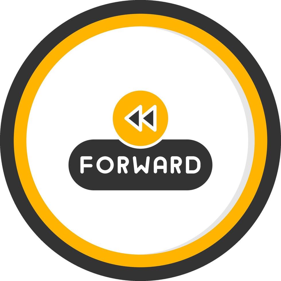 Forward Navigation Button Glyph Two Color Circle vector