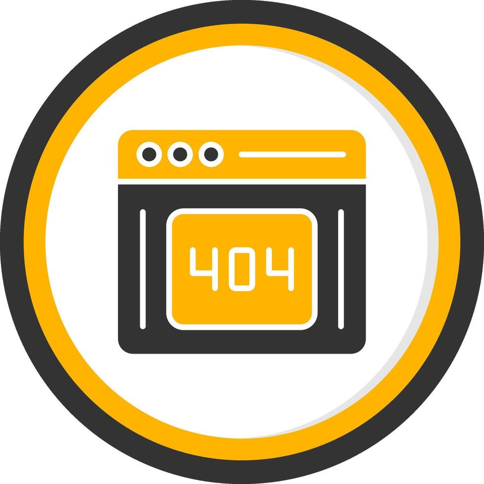 General HTTP Protocol Error Glyph Two Color Circle vector