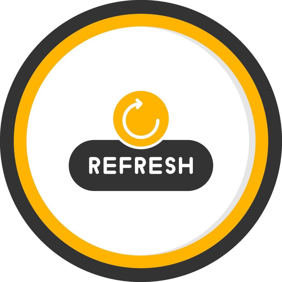 Refresh Page Button Glyph Two Color Circle vector