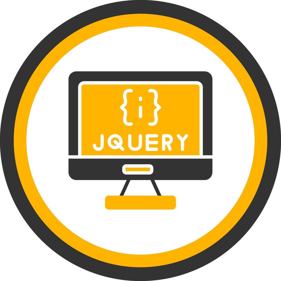 jquery dom manipulación guión glifo dos color circulo vector