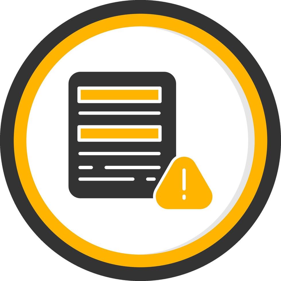 Form Submission Failure Glyph Two Color Circle vector