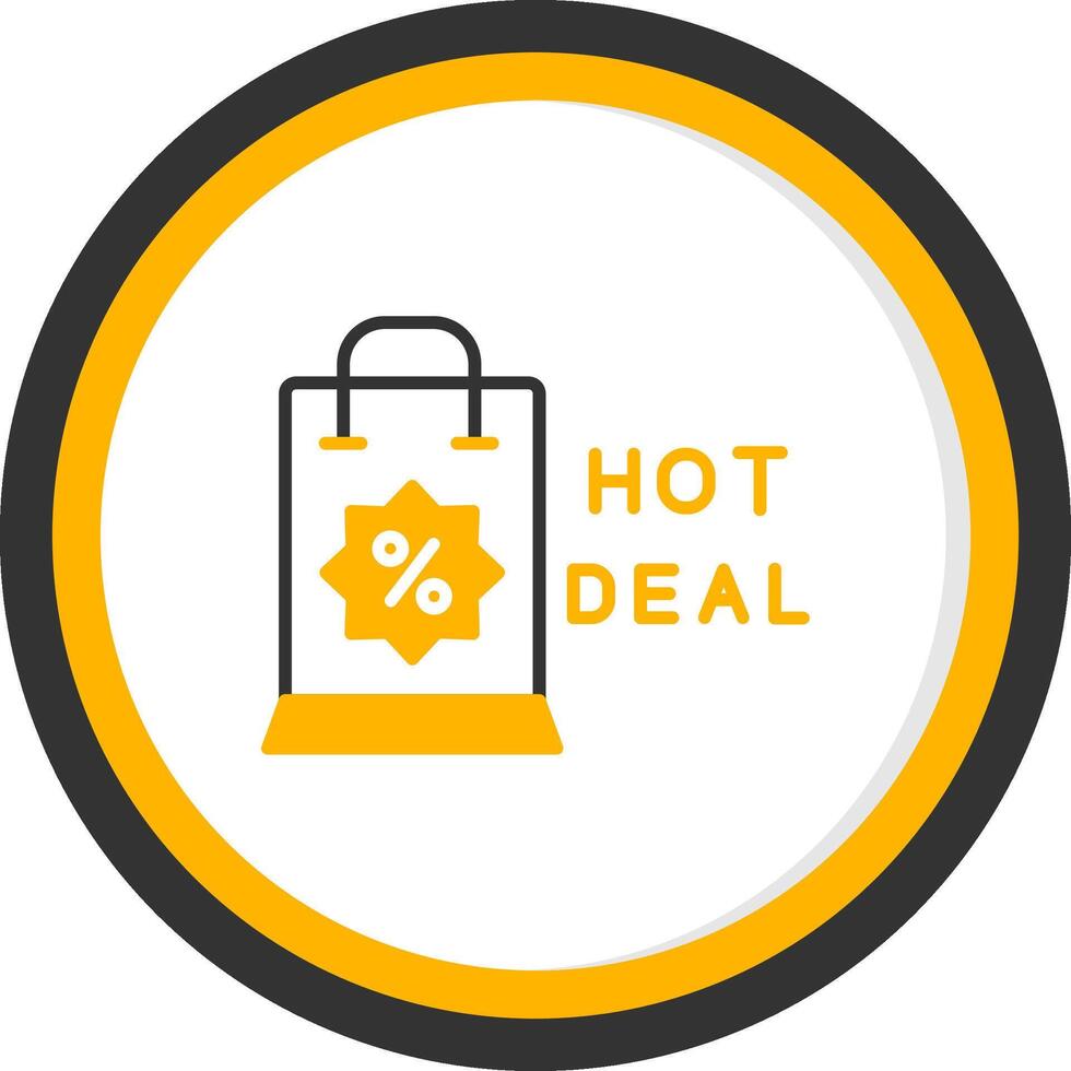 Black Friday Exclusive Deal Glyph Two Color Circle vector