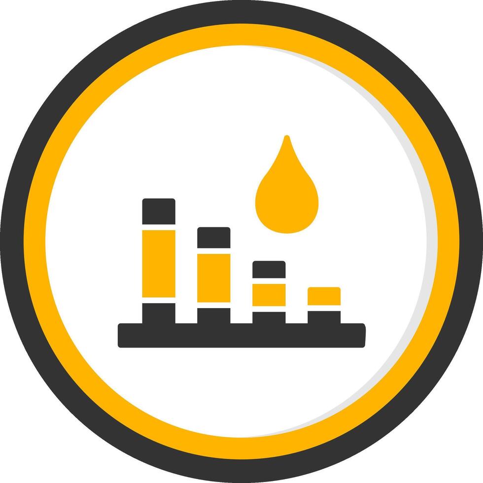 Real Time Water Data Analytics Glyph Two Color Circle vector