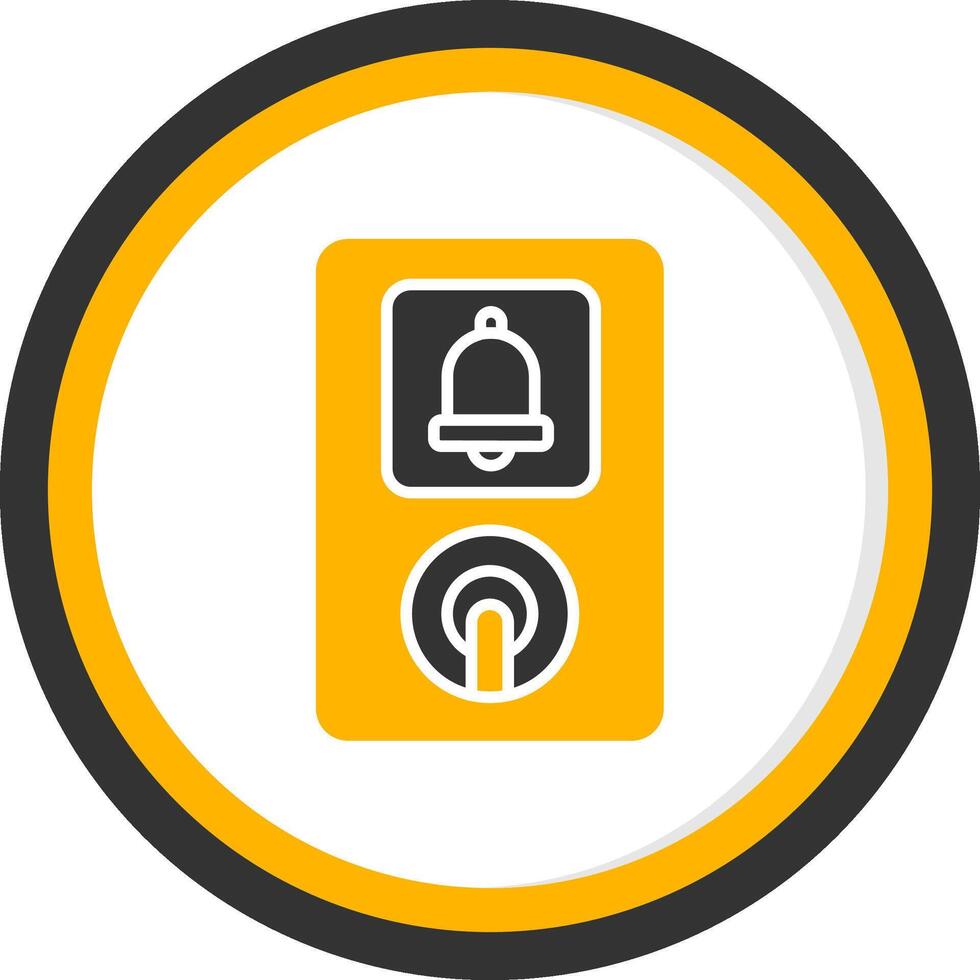 Platform Emergency Intercom Panel Glyph Two Color Circle vector