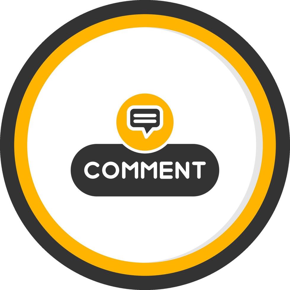 Comment Submit Button Glyph Two Color Circle vector