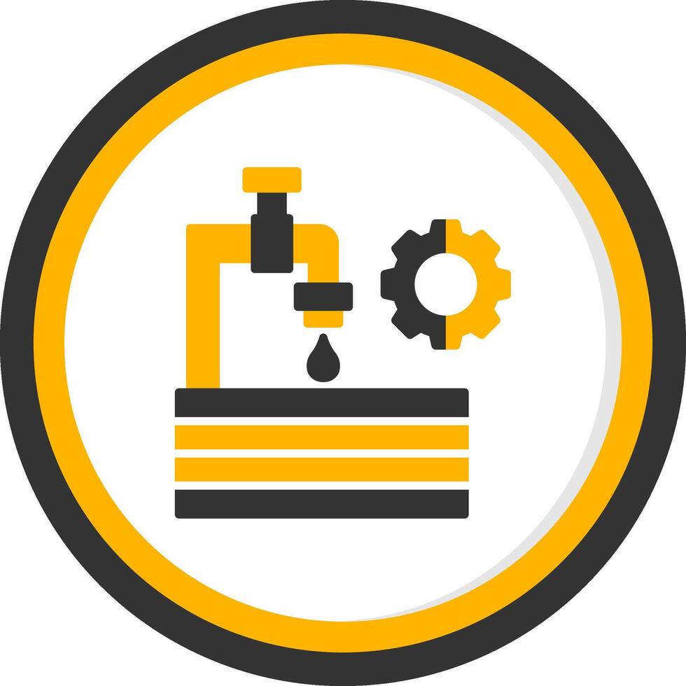 Industrial Water Pump Device Glyph Two Color Circle vector