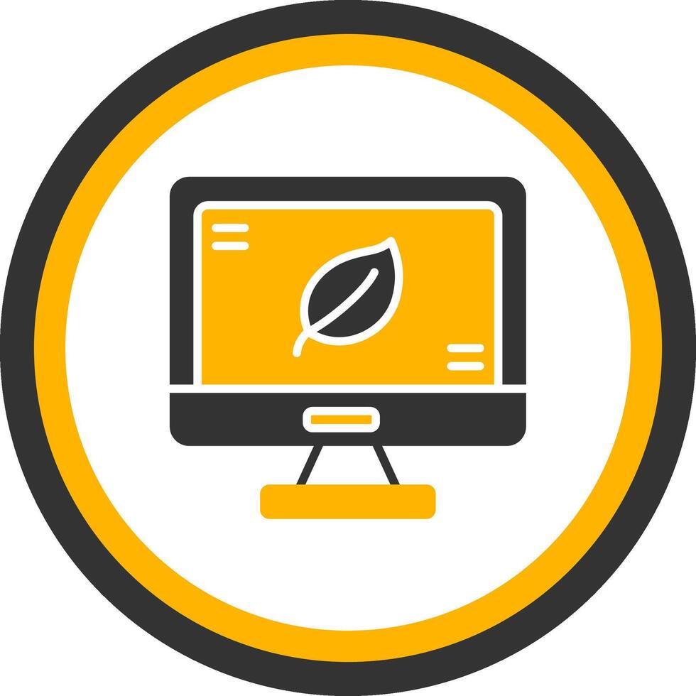 MongoDB Document Database Glyph Two Color Circle vector