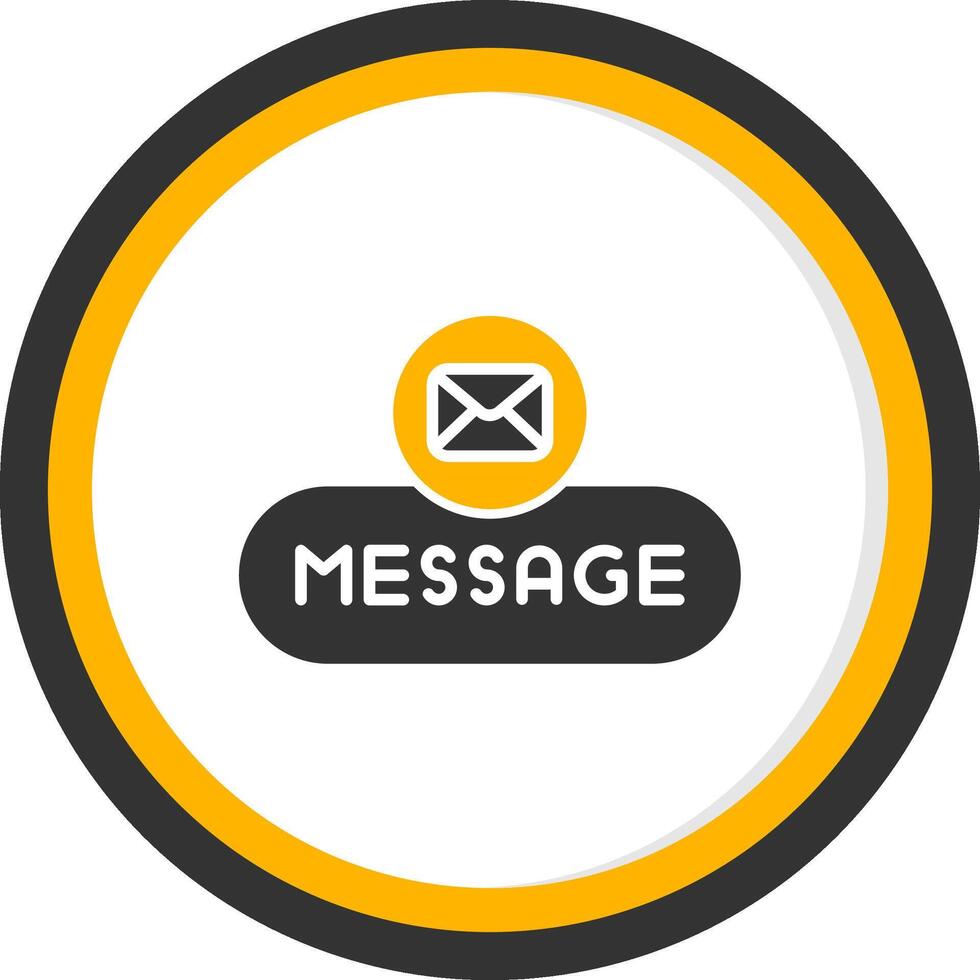 Message User Button Glyph Two Color Circle vector