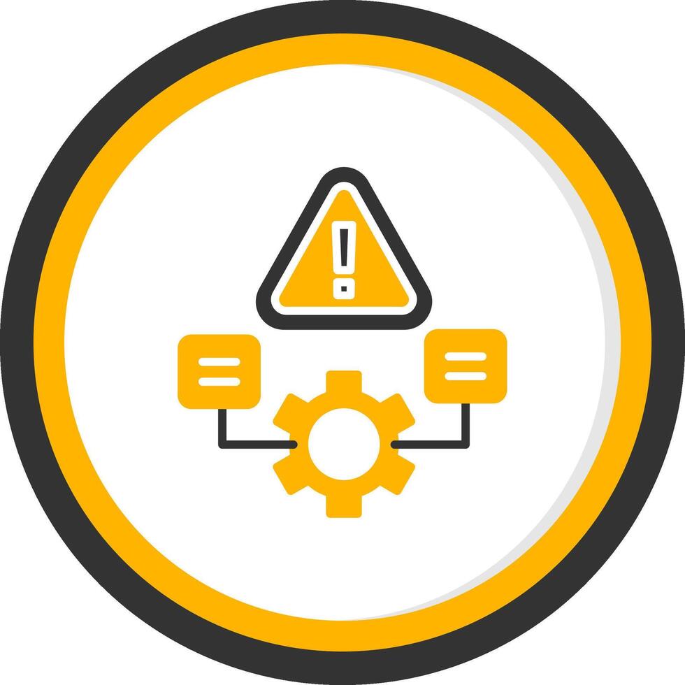 Logic Error in Program Glyph Two Color Circle vector