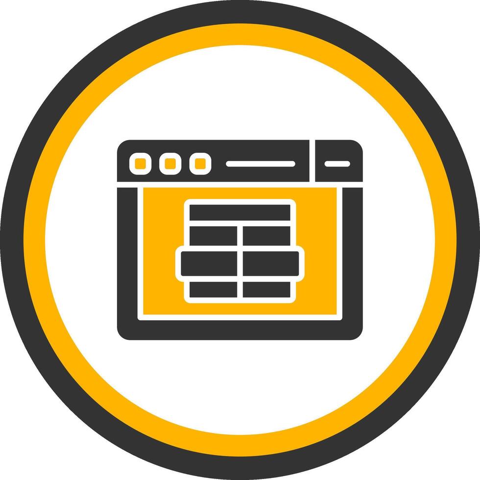 MySQL Server Icon Glyph Two Color Circle vector