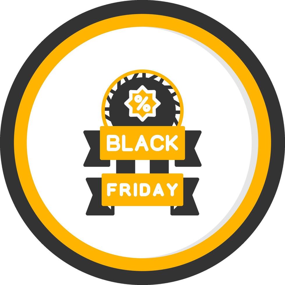 Black Friday Shopping Event Glyph Two Color Circle vector