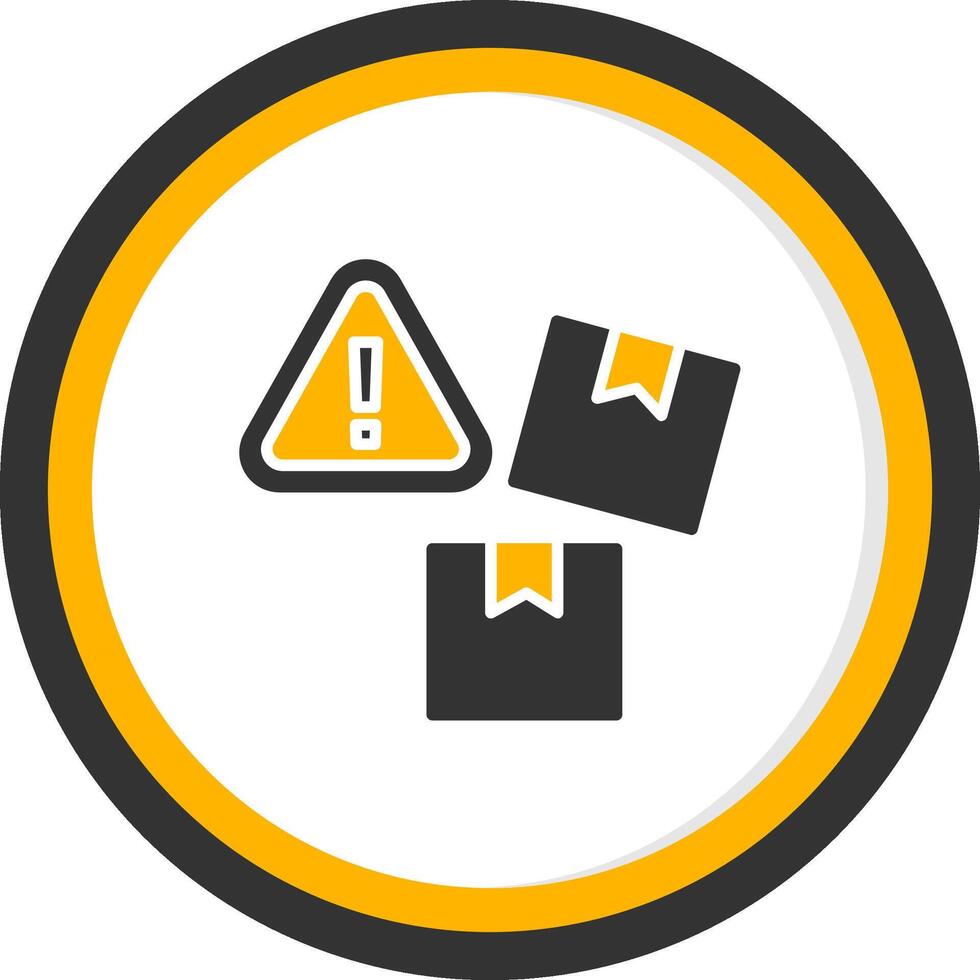 Underflow Numeric Error Glyph Two Color Circle vector