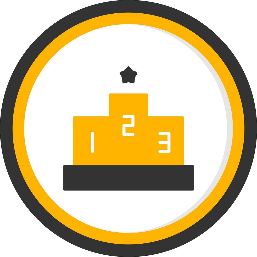 Global OnGlyph Leaderboard Glyph Two Color Circle vector