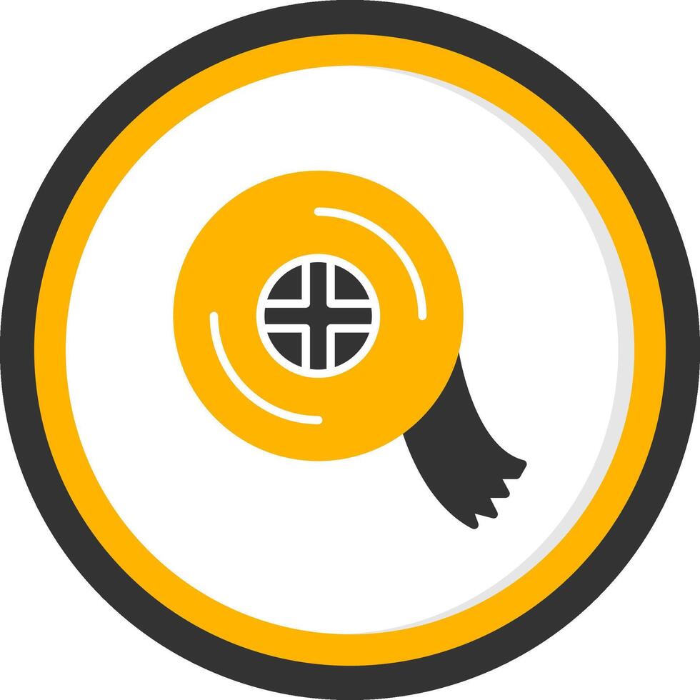General Masking Tape Glyph Two Color Circle vector