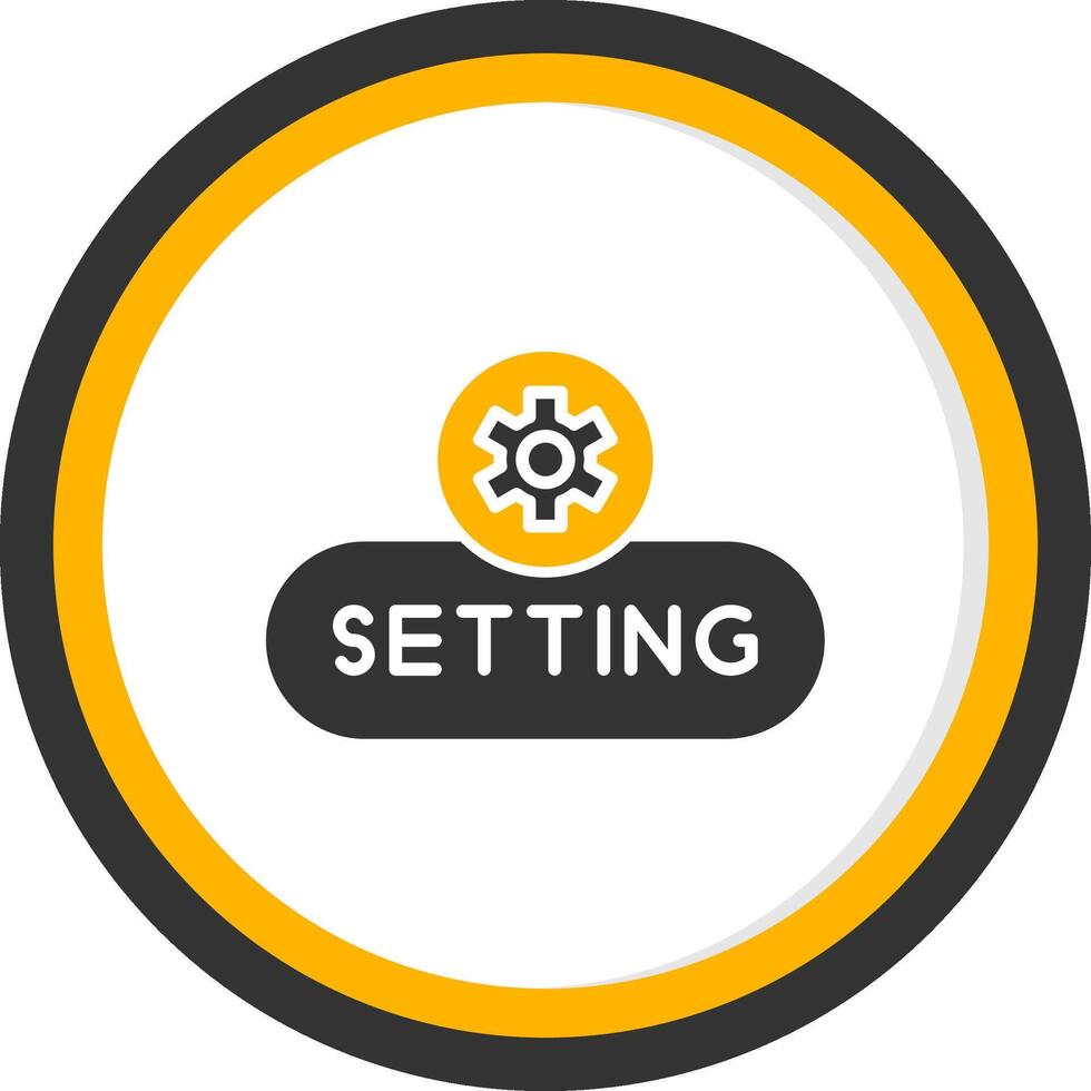 Open Settings Button Glyph Two Color Circle vector