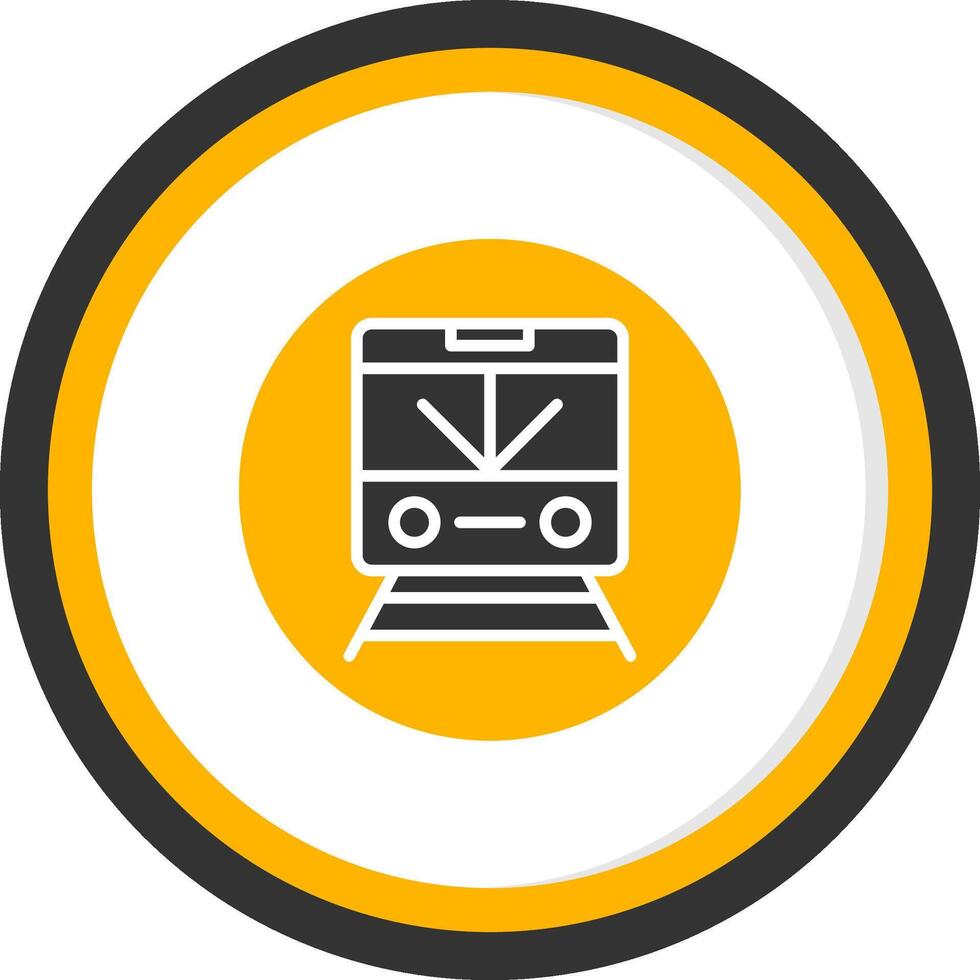System Wide Subway Signage Board Glyph Two Color Circle vector