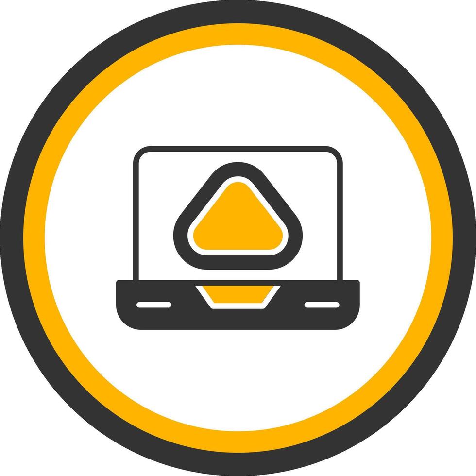 Vercel Frontend Hosting Icon Glyph Two Color Circle vector
