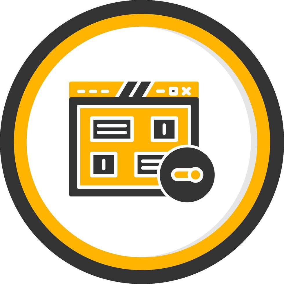 interactivo llamada a acción botón glifo dos color circulo vector