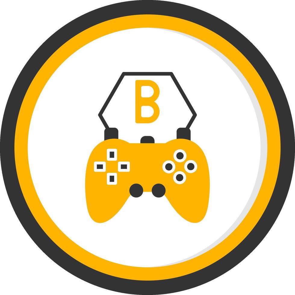 Official Game Patch Update Glyph Two Color Circle vector
