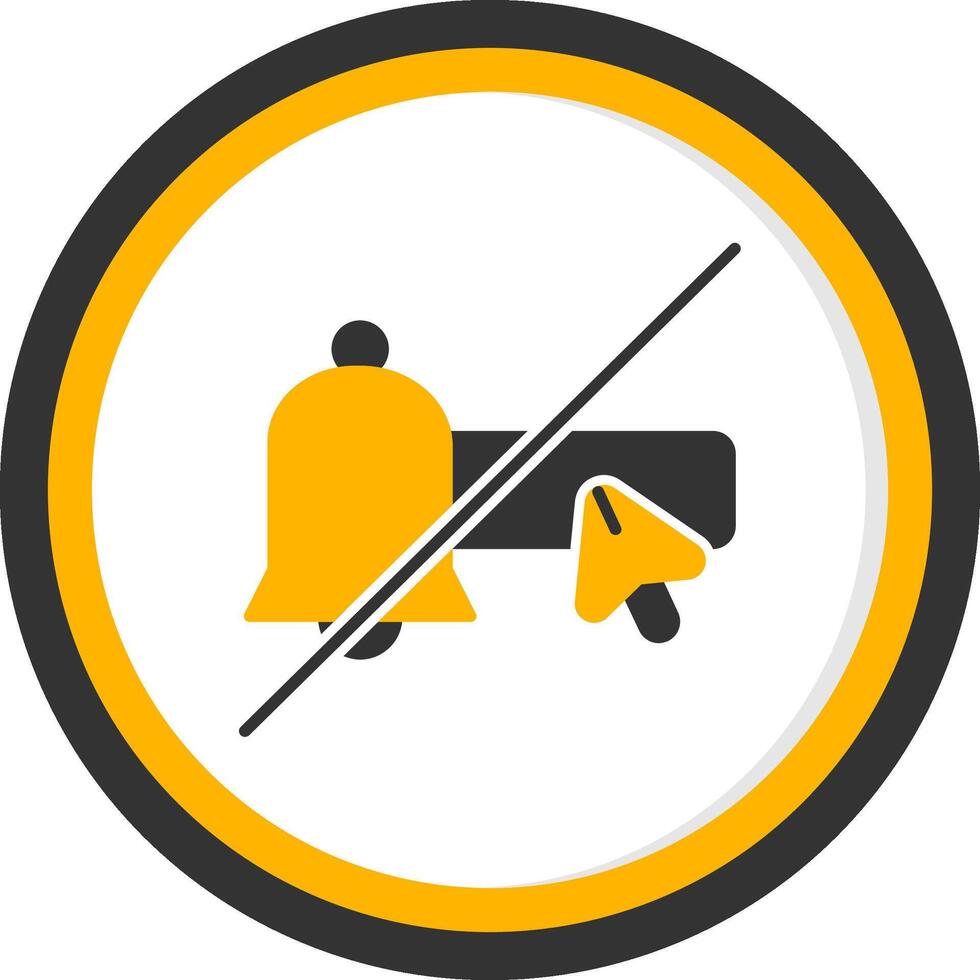 Unsubscribe from Emails Glyph Two Color Circle vector