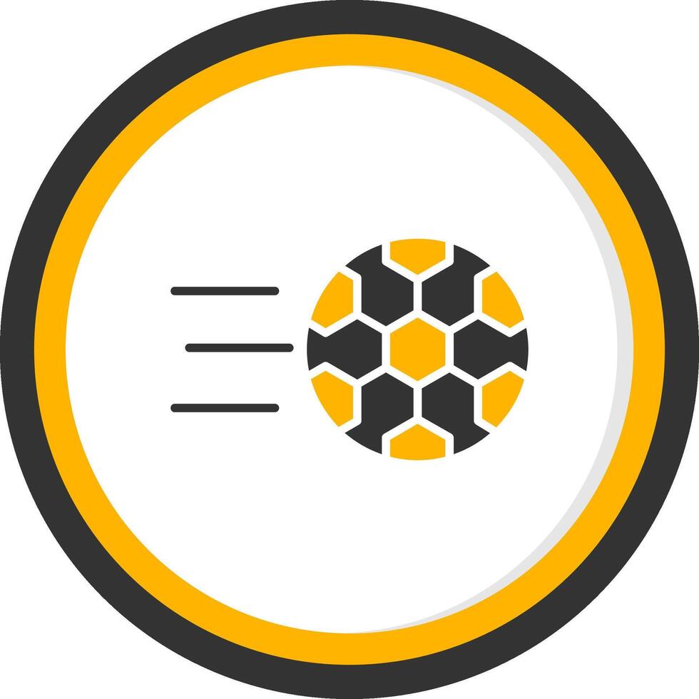 Traditional Soccer Ball Glyph Two Color Circle vector
