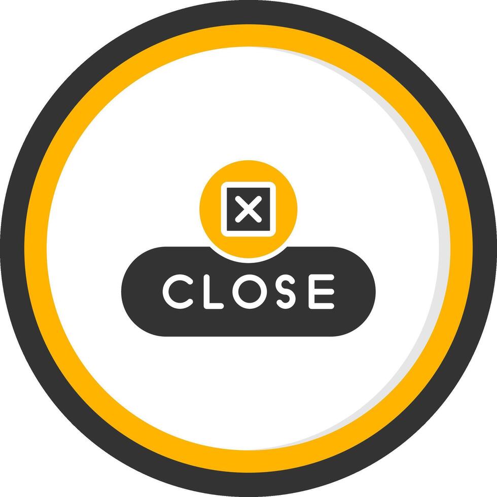 Close Window Button Glyph Two Color Circle vector