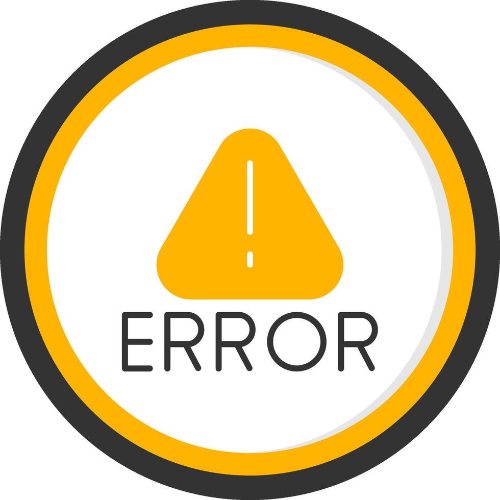 System Error Message Glyph Two Color Circle vector