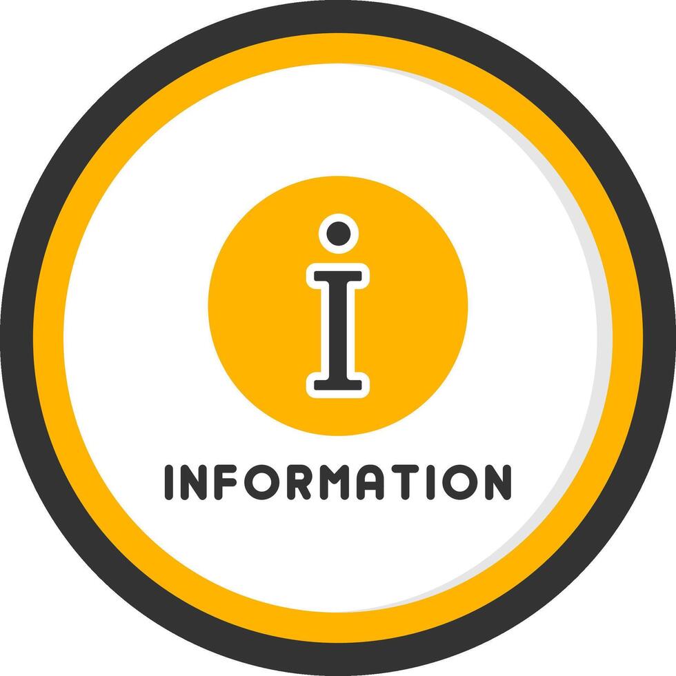 Important Information Notice Glyph Two Color Circle vector