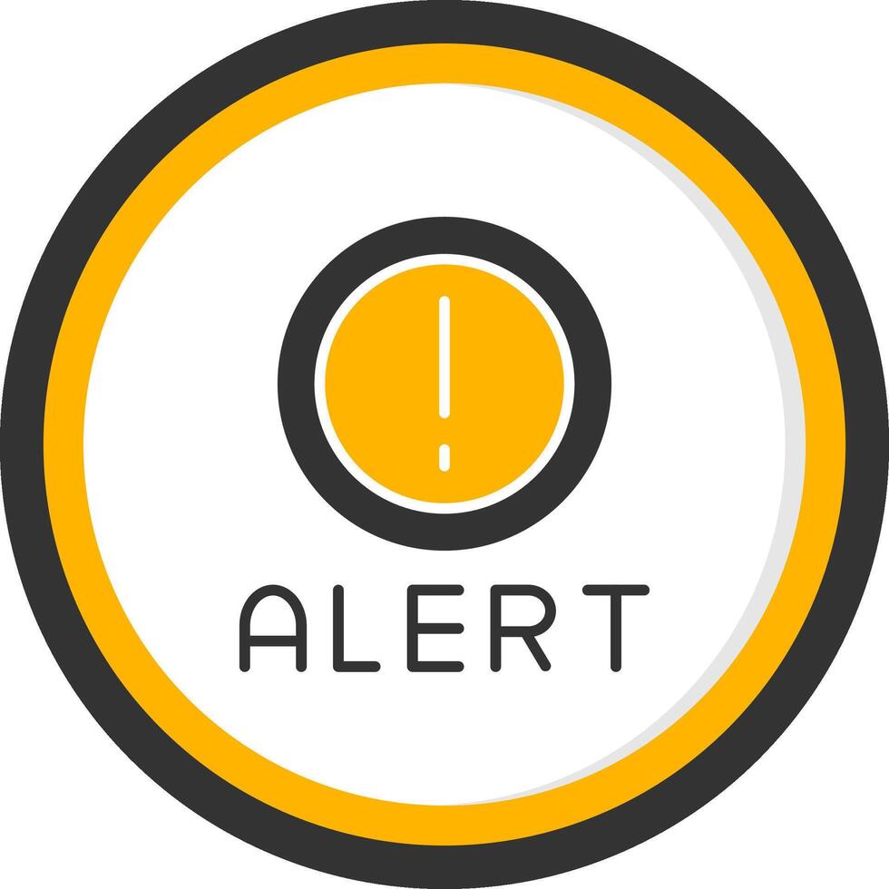 Urgent Alert Message Glyph Two Color Circle vector
