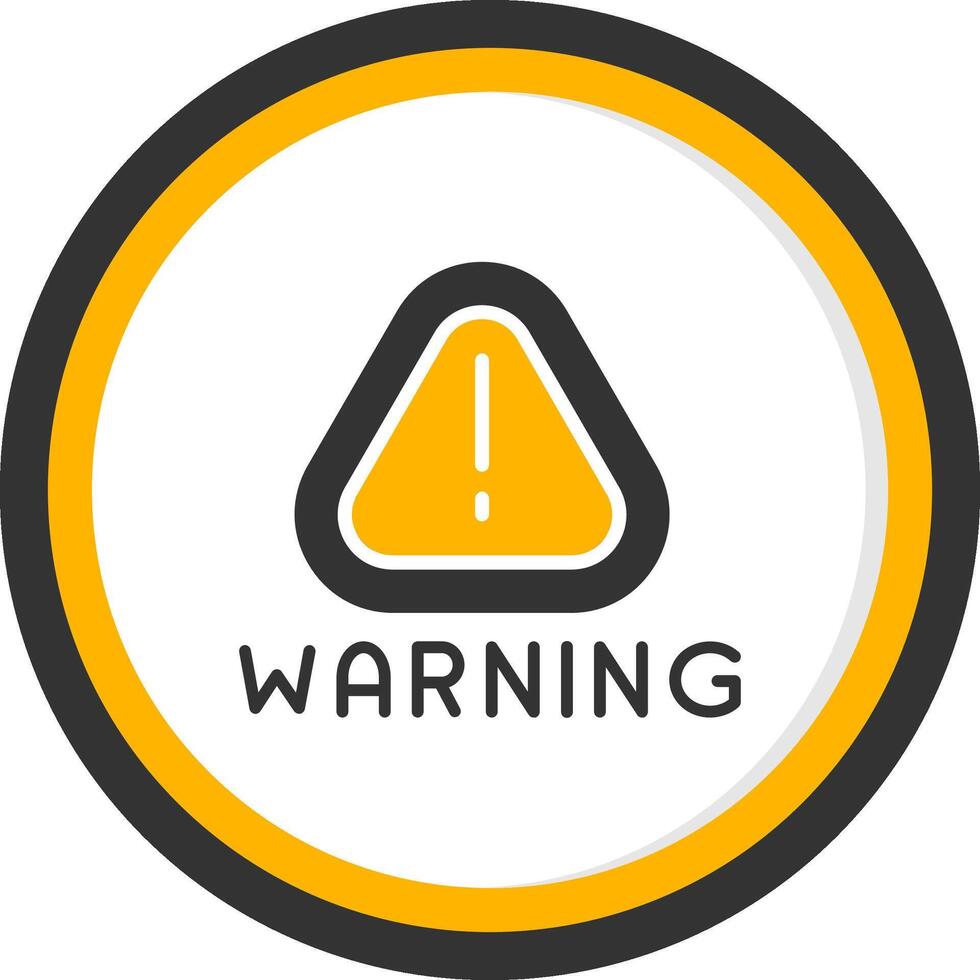 Warning Sign Notification Glyph Two Color Circle vector