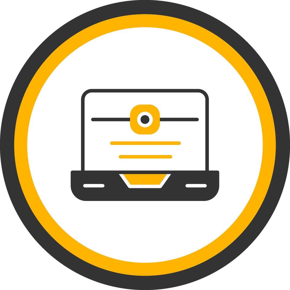 Code Commit Action Icon Glyph Two Color Circle vector