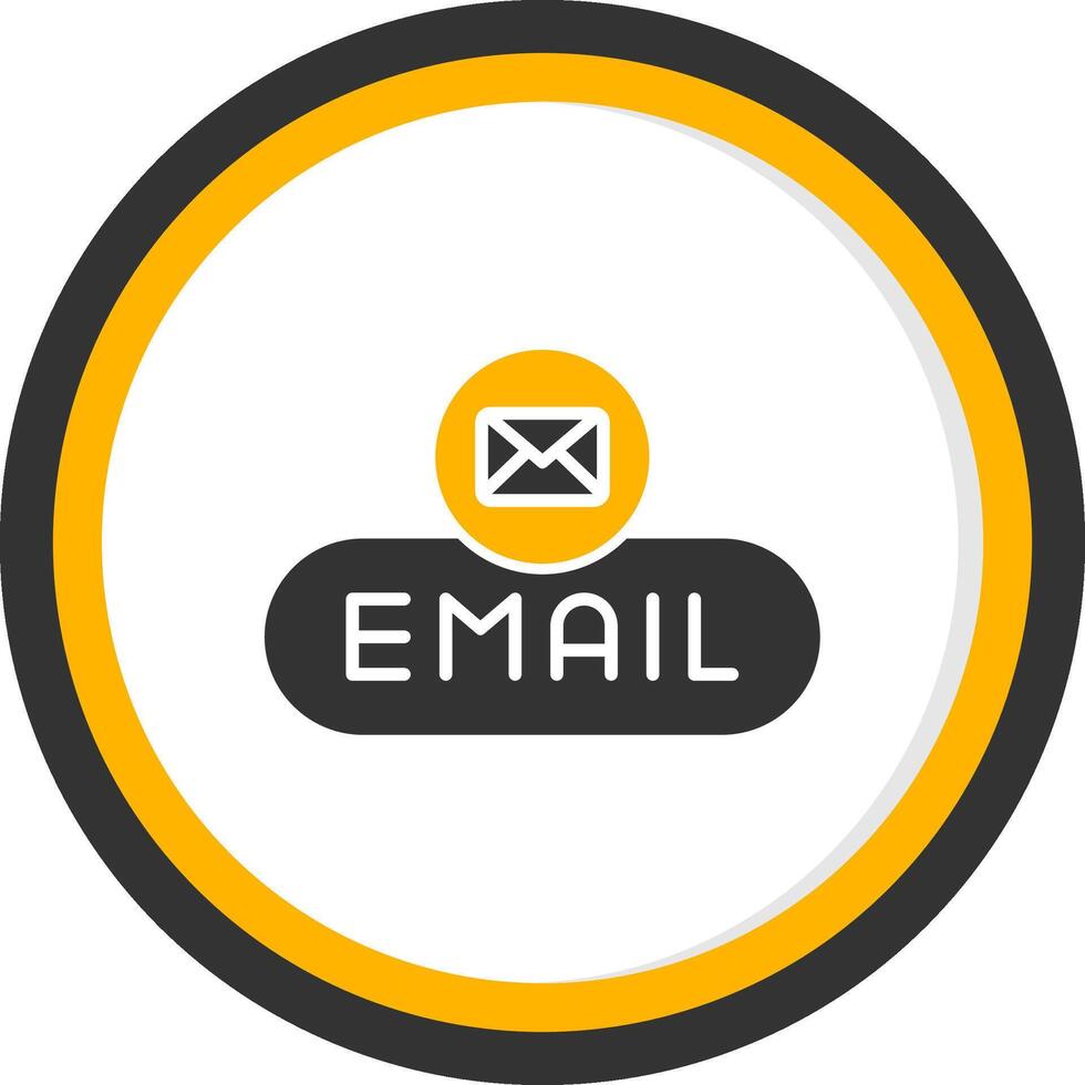 Send Email Button Glyph Two Color Circle vector