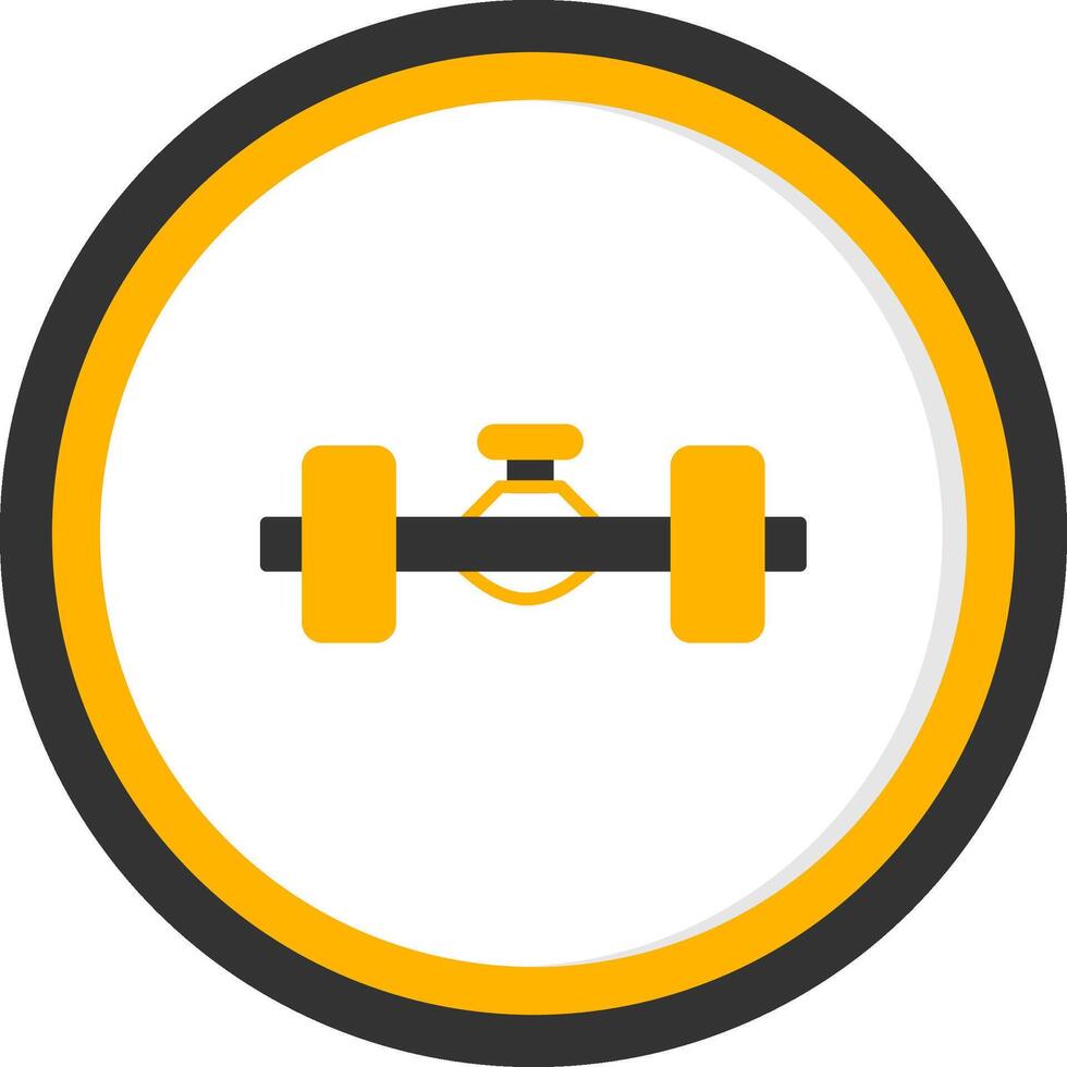 Rear Differential Fluid Glyph Two Color Circle vector