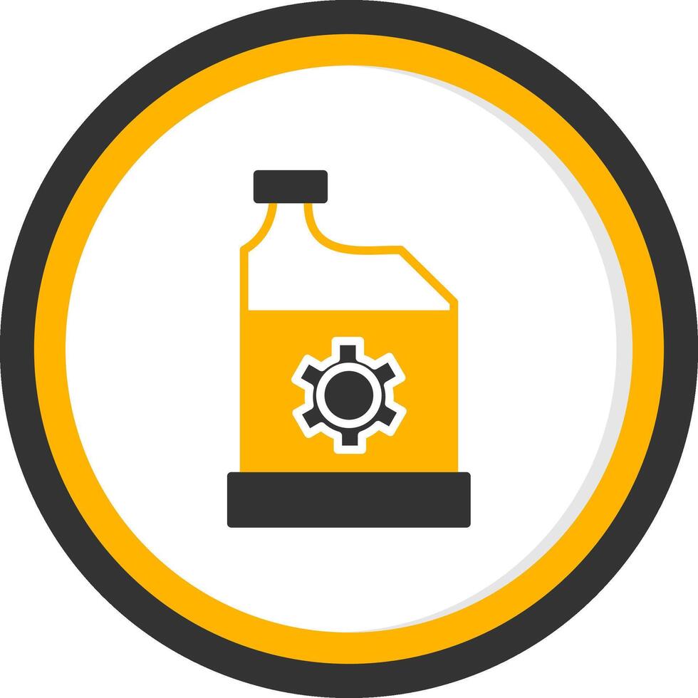 High Viscosity Gear Oil Glyph Two Color Circle vector