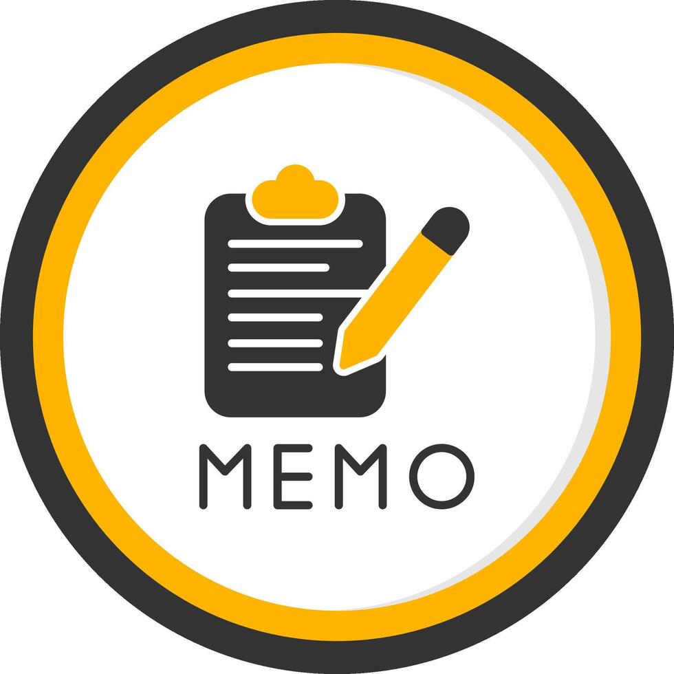 Official Memo Distribution Glyph Two Color Circle vector