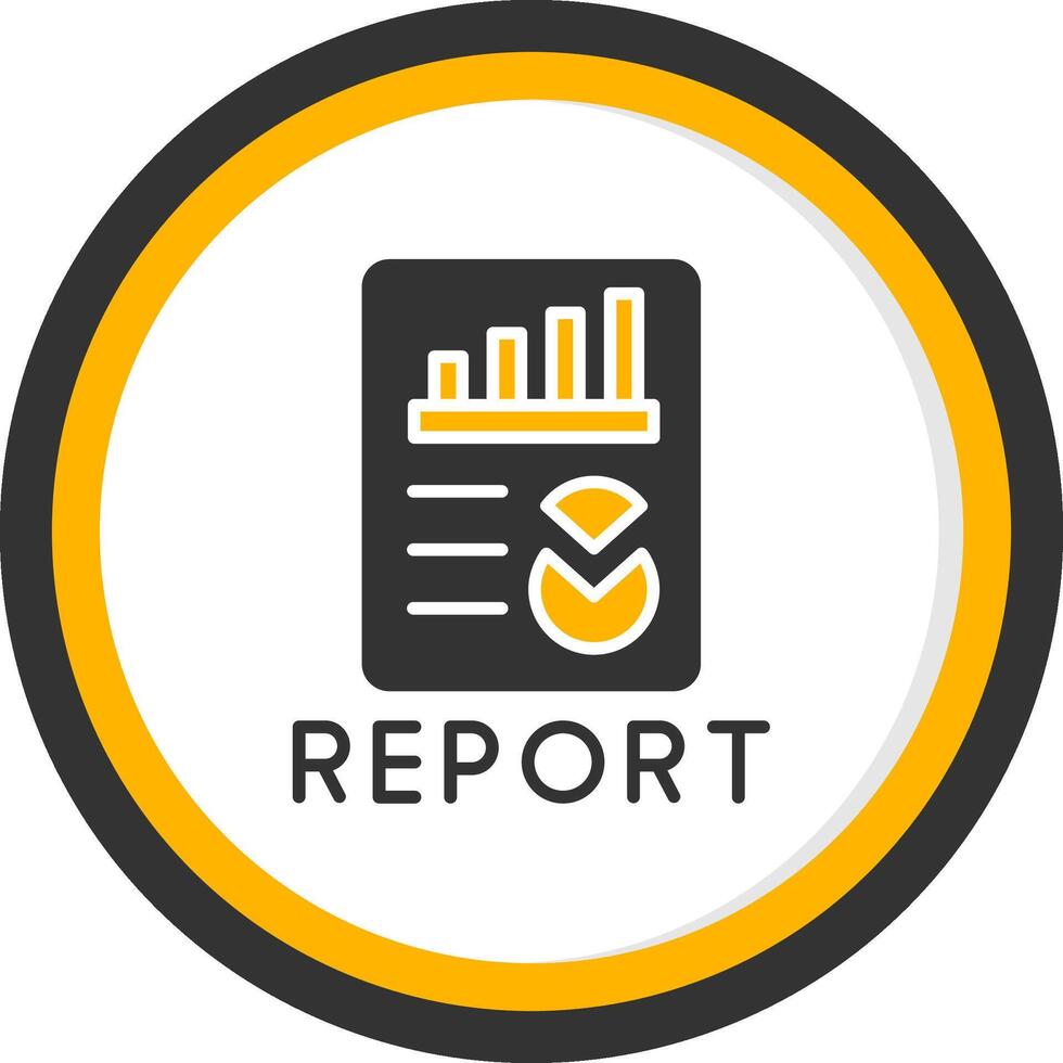 Executive Report Summary Glyph Two Color Circle vector