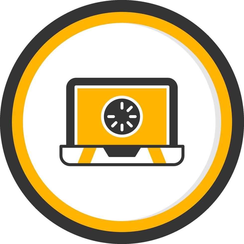 Connection Reset by Peer Glyph Two Color Circle vector
