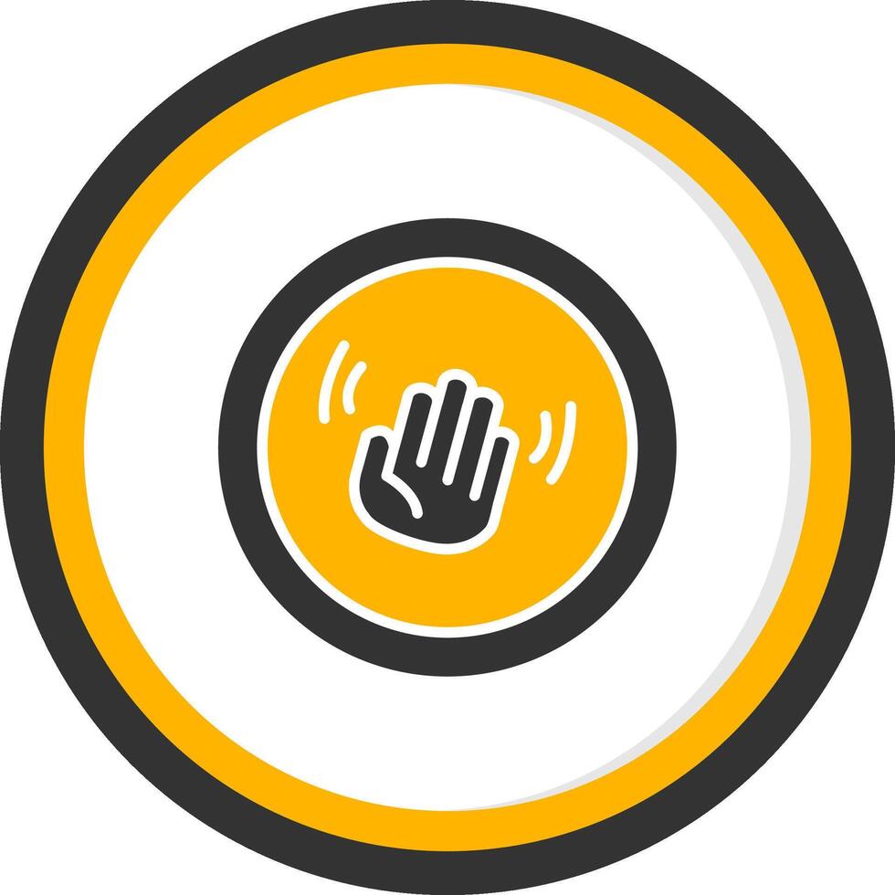 Welcome to City or State Sign Glyph Two Color Circle vector