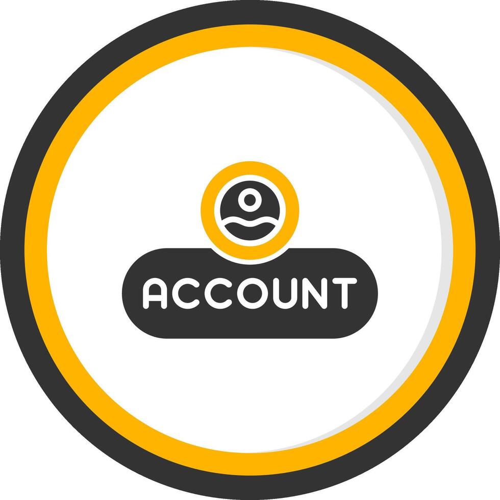 Manage Account Button Glyph Two Color Circle vector